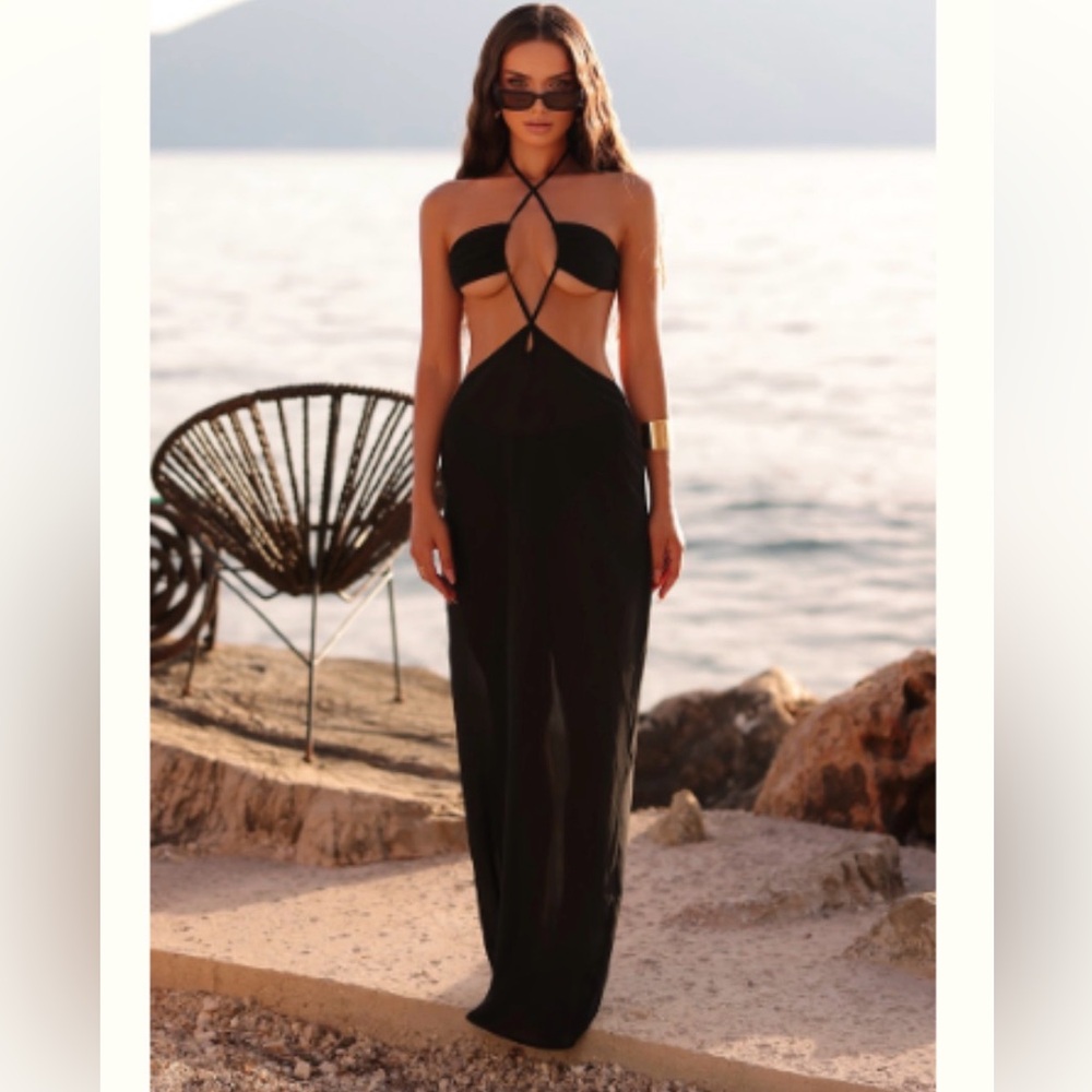 Black Maxi Beach Dress
